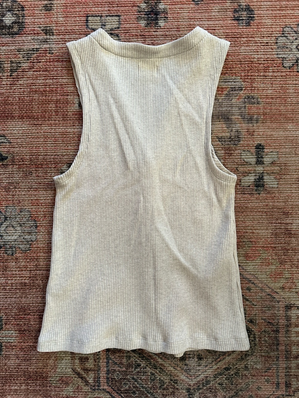 Madewell MWL Ribbed Button Front Tank Top - Picture 4 of 5